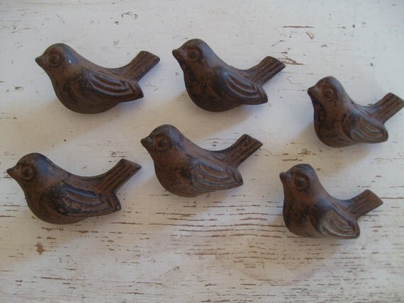 bird knobs drawer pulls 6 bird knobs in by riricreations