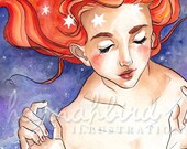 Constellation Queen Original Watercolor Painting