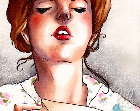 Letter Lover - Original Watercolor Painting