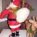 Santa and Rudolph Felted Wool Santa