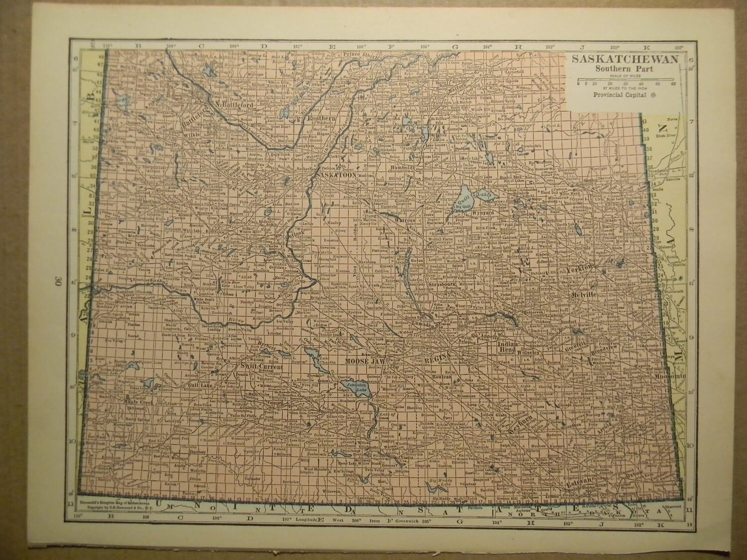 Map Southern Saskatchewan