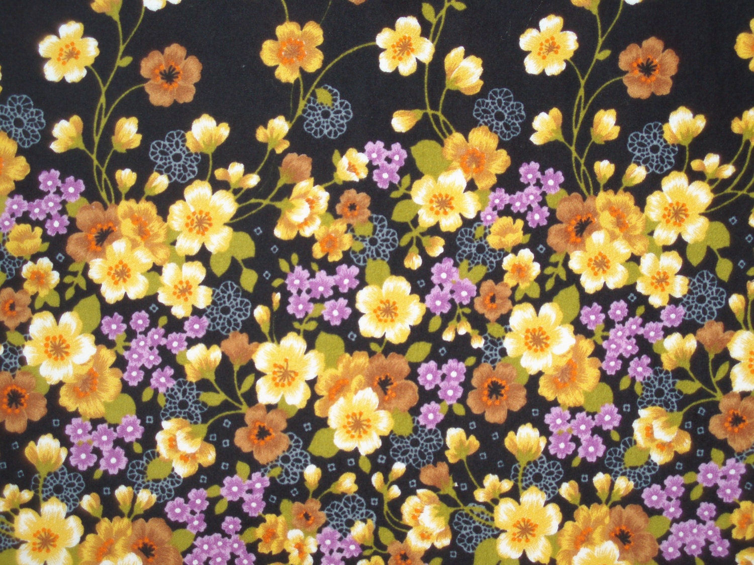 violets and buttercups...vintage fabric Aline skirt