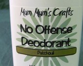Natural Deodorant - Patchouli - No Offense Deodorant by Mum Mum's Crafts -  Classic Hippie Scent