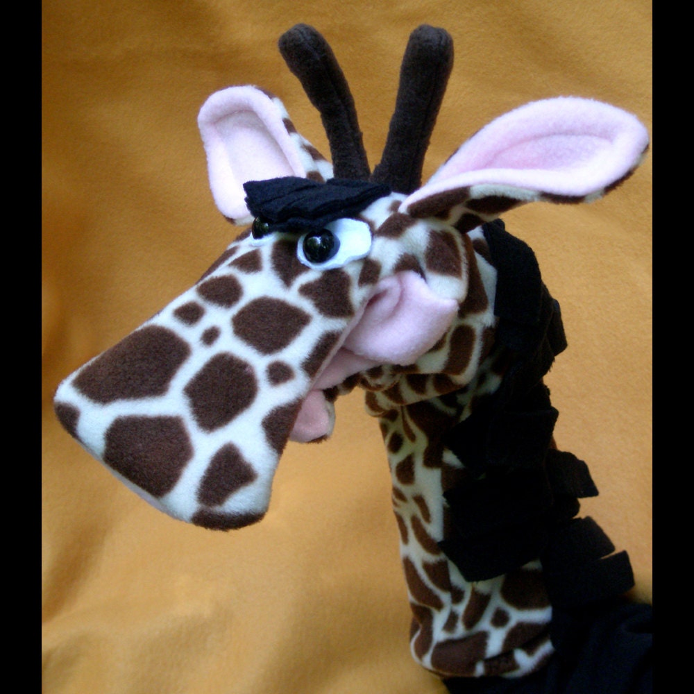 Alert Giraffe Hand Puppet