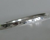 Stacking Ring Hammered Sterling Silver-Bright Water