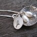 Personalized Hand Stamped Sterling Silver Mama Bird Nest Necklace READY TO SHIP