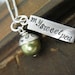 Personalized Hand Stamped Sterling Silver Necklace My Sweet Pea