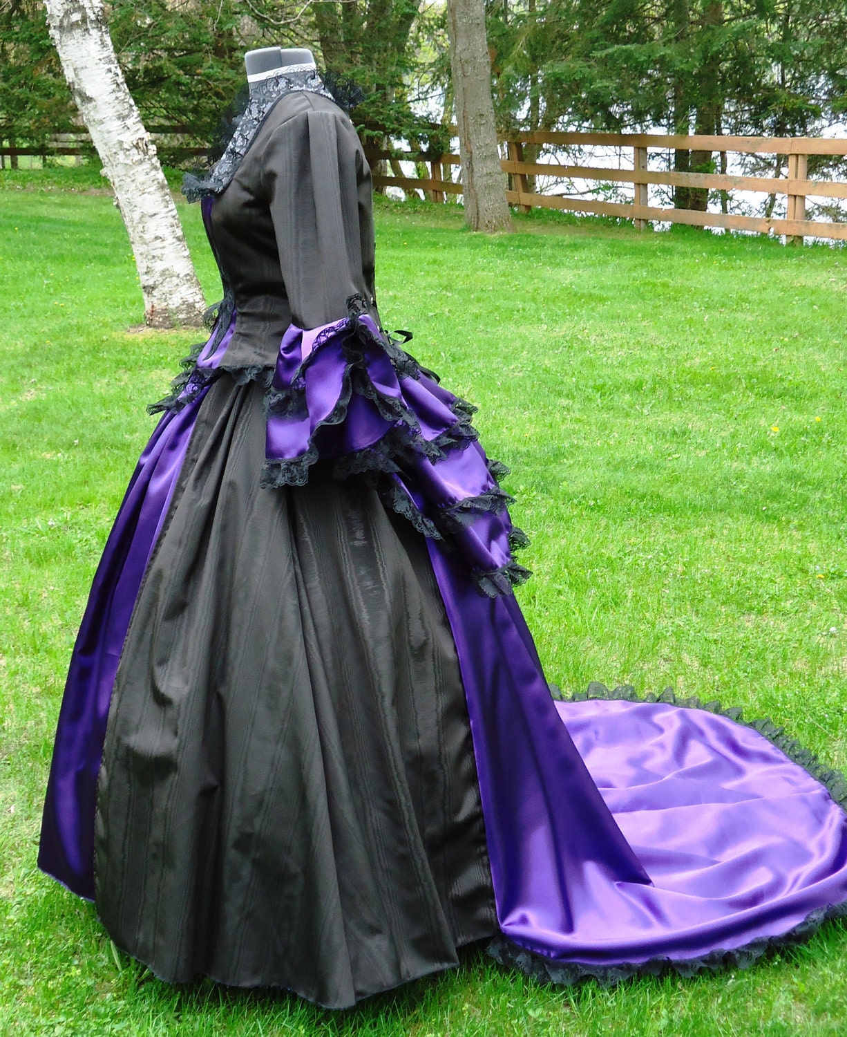 Victorian Pirate Bustle Gown Steampunk Dress Renaissance Costume SASS