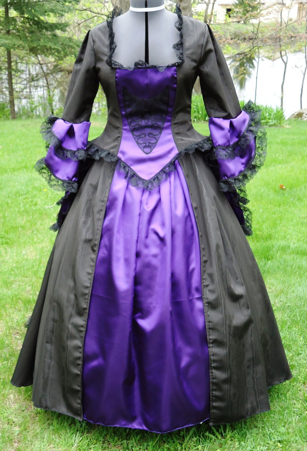 Victorian Pirate Bustle Gown Steampunk Dress Renaissance Costume SASS