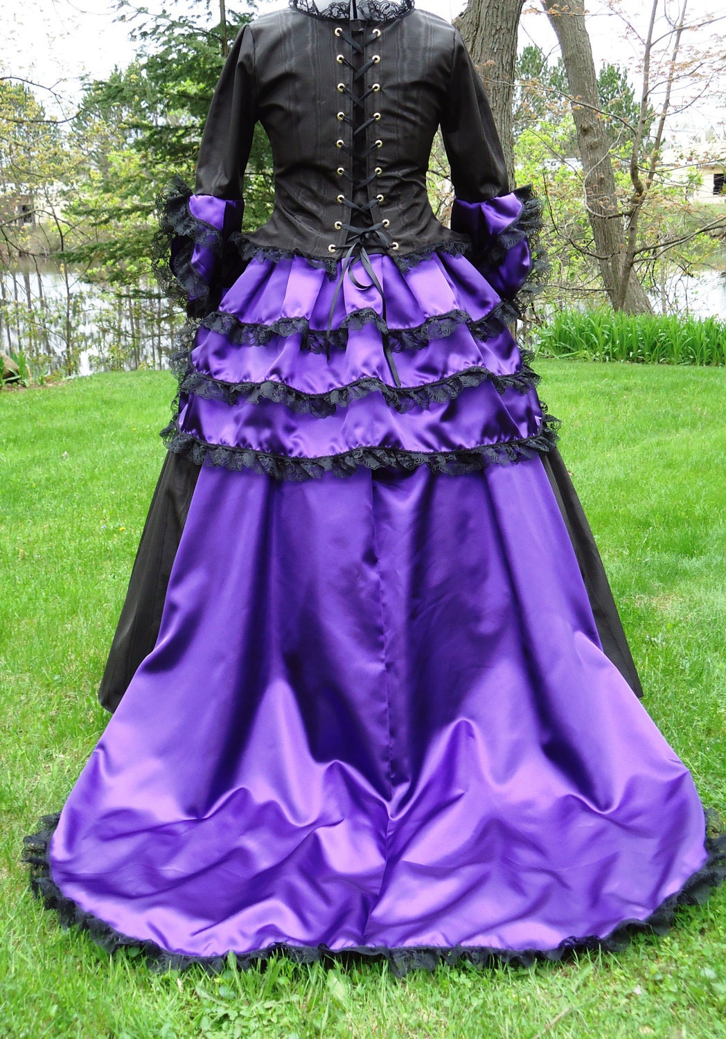 Victorian Pirate Bustle Gown Steampunk Dress Renaissance Costume SASS