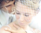 WHITE or IVORY Wedding Veil - English Bandeau