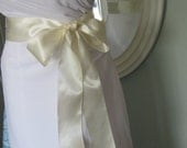 IVORY Wedding Belt, Bridal Sash --  A Short Satin Ribbon Sash for your Wedding Dress