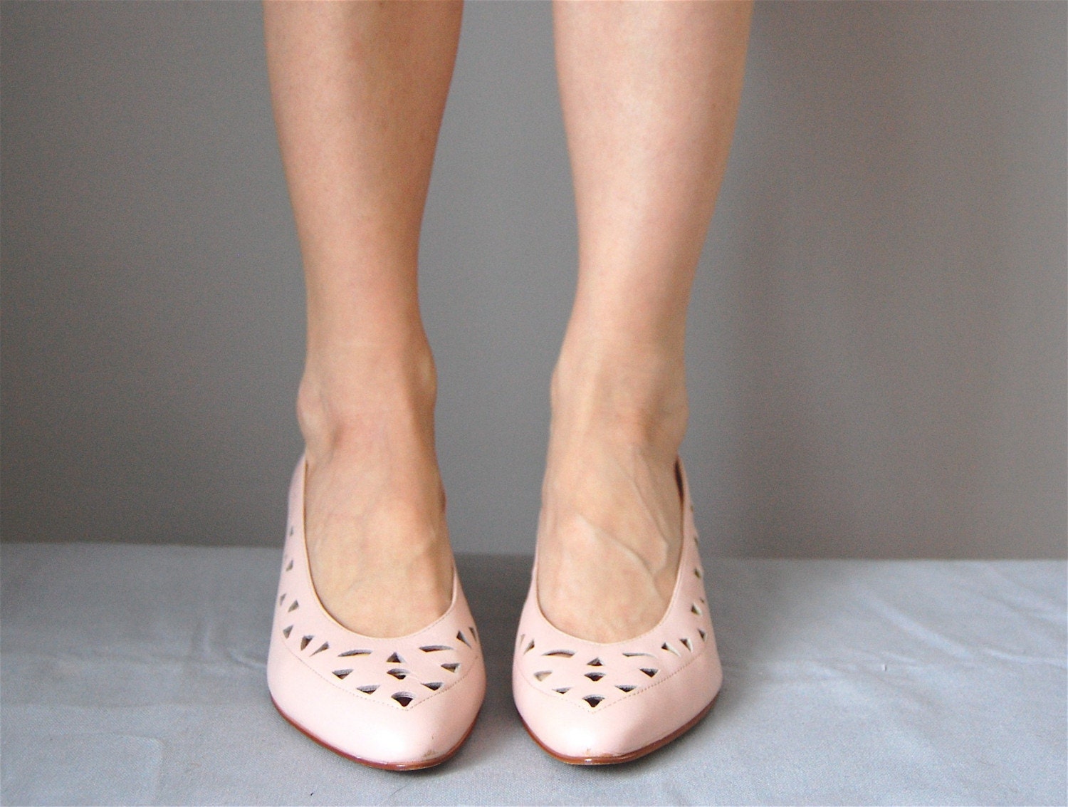 vintage COTTON CANDY Pink Cutout Pumps
