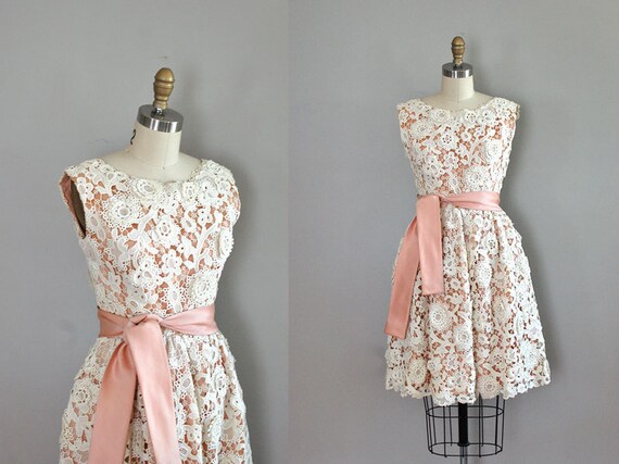 r e s e r v e d...vintage 1960s Norman Norell lace dress