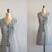 60s dress / plaid dress / plaid wool / Pendleton Houndstooth