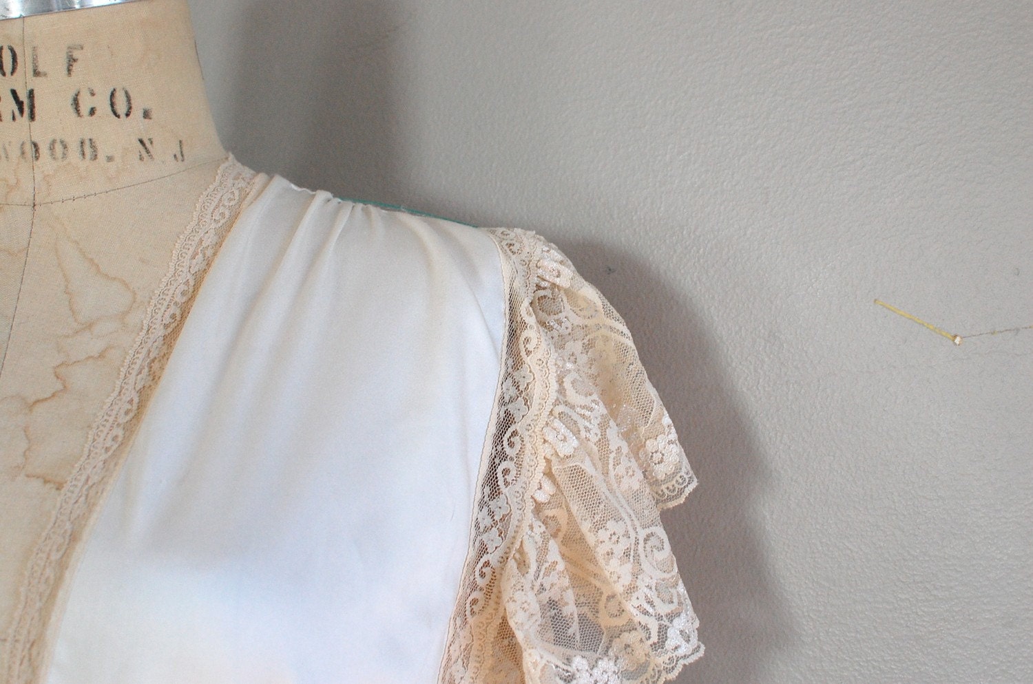 vintage 1970s Boudoir Lace romper
