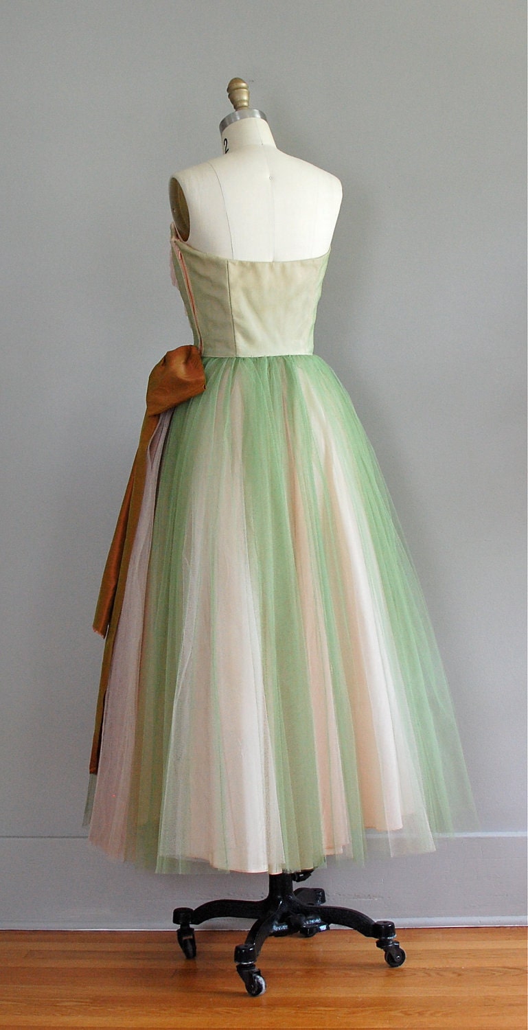 1950s dress / vintage 50s party dress / Fortune's Darling