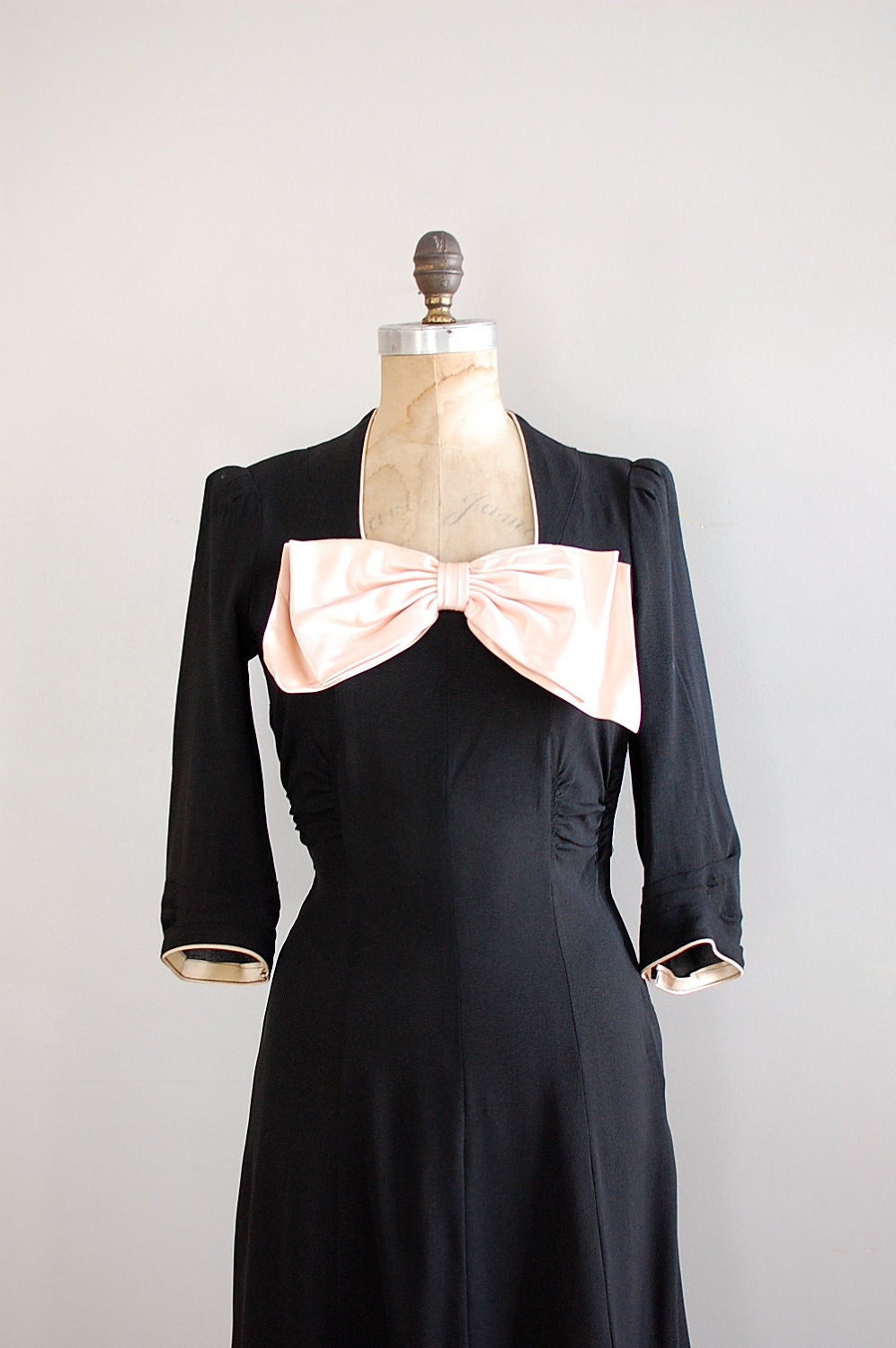 1940s dress / vintage 40s dress / She's My Satin Doll dress