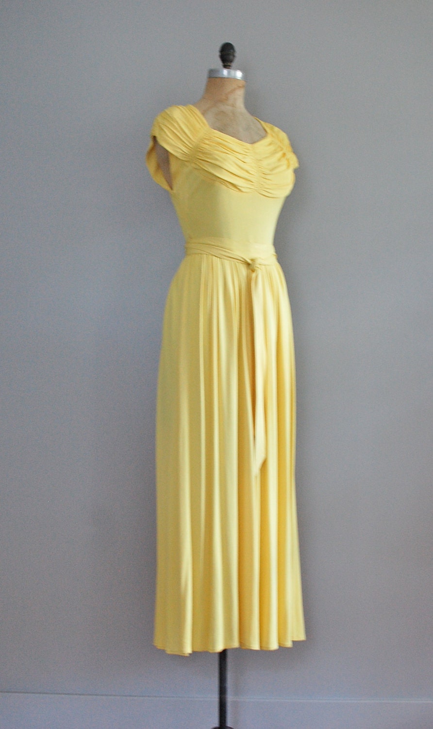 1930s dress / 30s dress / long dress / Limoncello dress
