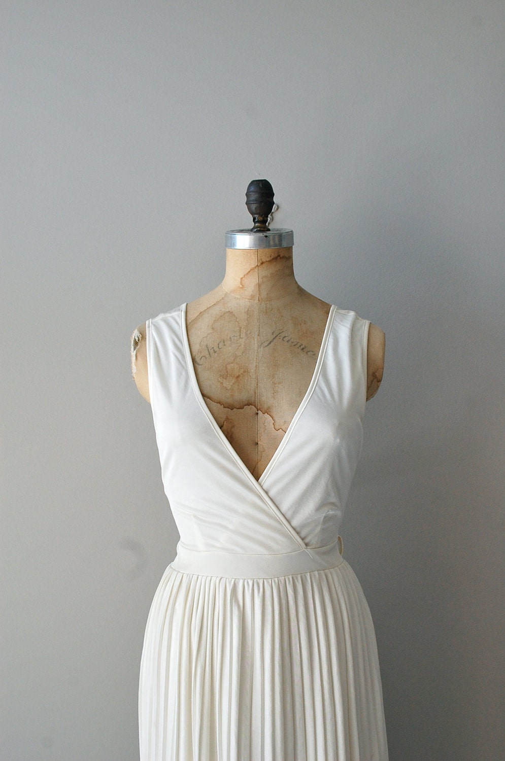 1970s jersey dress / grecian dress / goddess dress