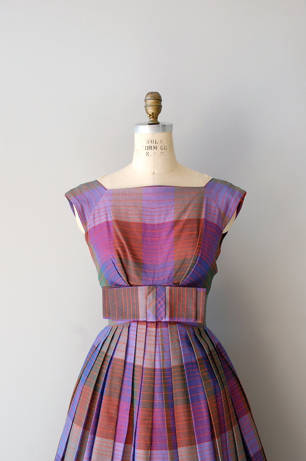 r e s e r v e d...1950s dress / plaid 50s dress / Trillby Plaid dress