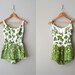 1960s swimsuit / vintage bathing suit / Moss Medallion