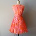 1960s dress / 60s dress / silk floral chiffon / Light the Way