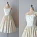 1950s dress / cotton 50s dress / Oxford Comma