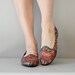 tapestry shoes / slip on shoes / fabric / Regency Skimmers