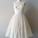 50s wedding dress / chiffon 1950s wedding dress / Among Angels