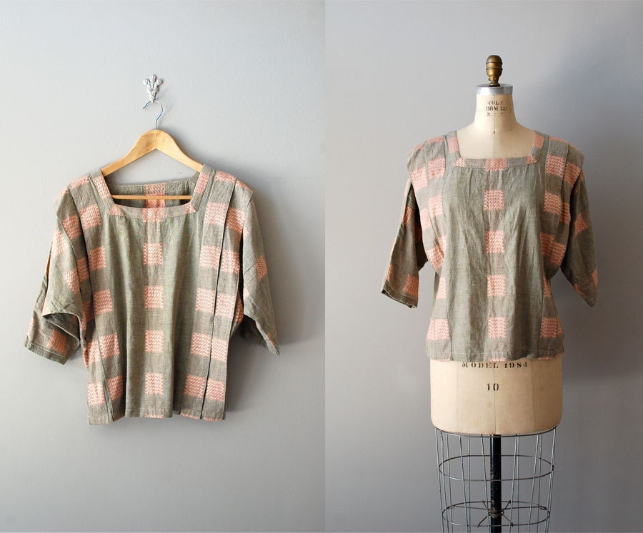 batik top / tribal tunic / Kathmandu tunic