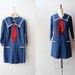 1960s dress / sailor 60s mini dress / Ships Ahoy dress
