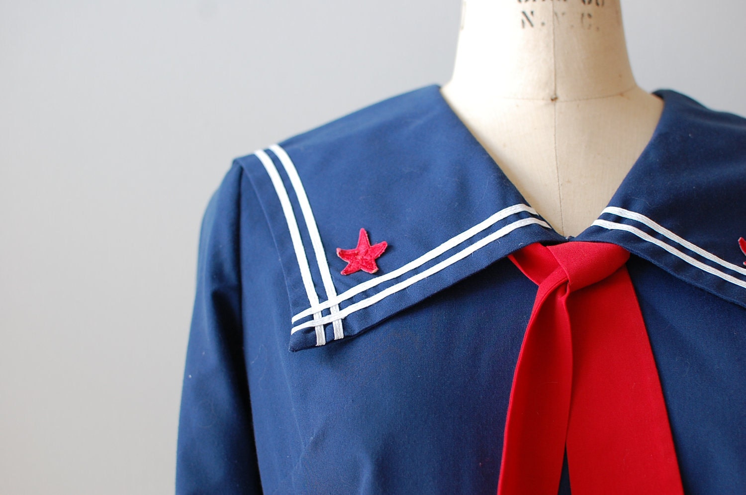 1960s dress / sailor 60s mini dress / Ships Ahoy dress