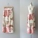 1960s maxi skirt / long barkcloth skirt / Nouvelle skirt
