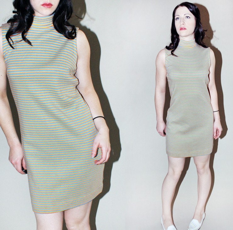Little Striped Pastel Tank Dress