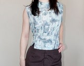 Pastel Abstract Fitted Crop Top - XL