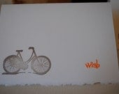 Grey & Orange Bicycle Card Set