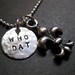 New Orleans Saints Necklace - Who Dat Jewelry - Fleur De Lis Charm Necklace - Hand Stamped Jewelry - Sterling Silver