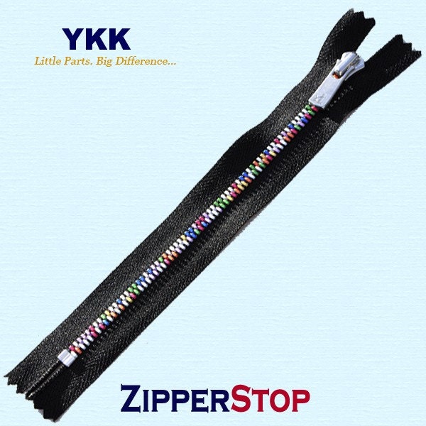 Multi Colored Ykk Rainbow Zipper 7 Inch Excella By Zipperstop