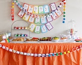 Rainbow of Bugs Birthday PRINTABLE Party Collection - You Customize EDITABLE TEXT Instant Download Il_170x135