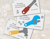 PRINT & SHIP Under Construction Birthday Party Goodie Bag Gift Tags (set of 8)