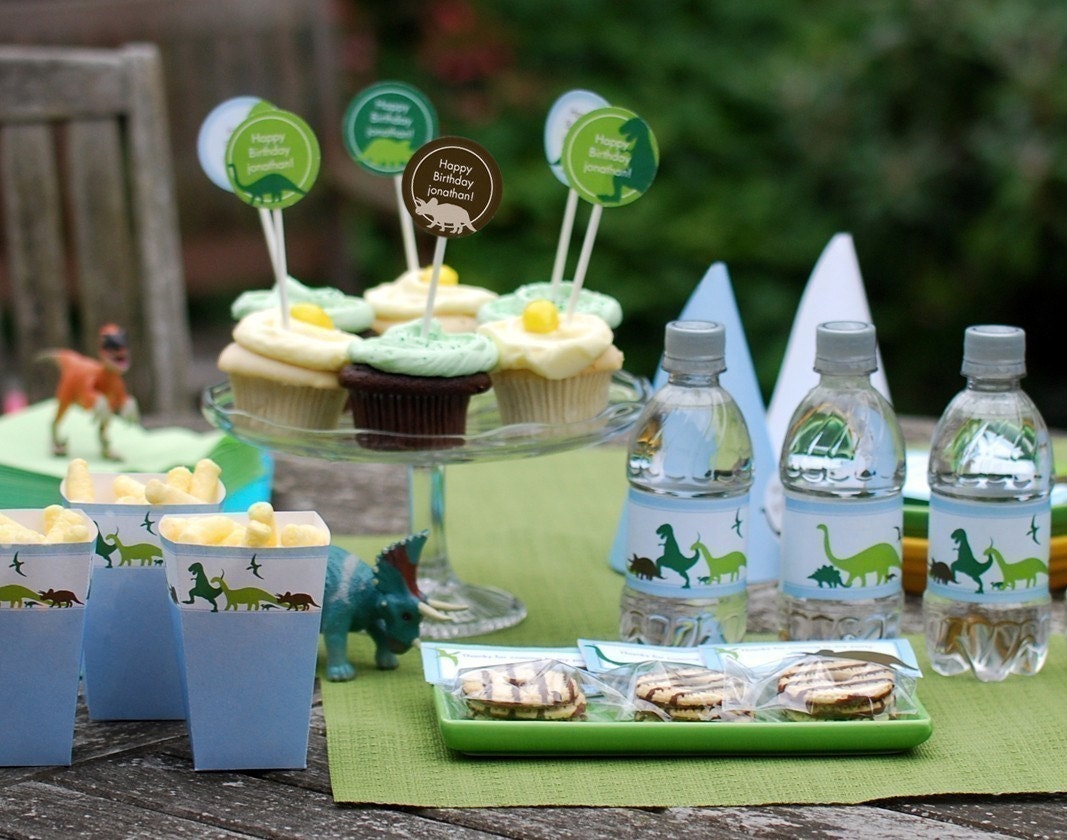 Dinosaur Dig Birthday PRINTABLE Party Collection - You Customize EDITABLE TEXT Instant Download Il_570xn