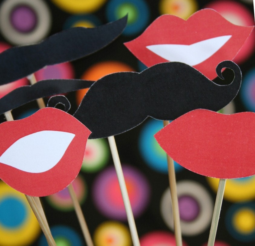 Carnival Printable PHOTOBOOTH PROPS - EDITABLE Text Instant Download