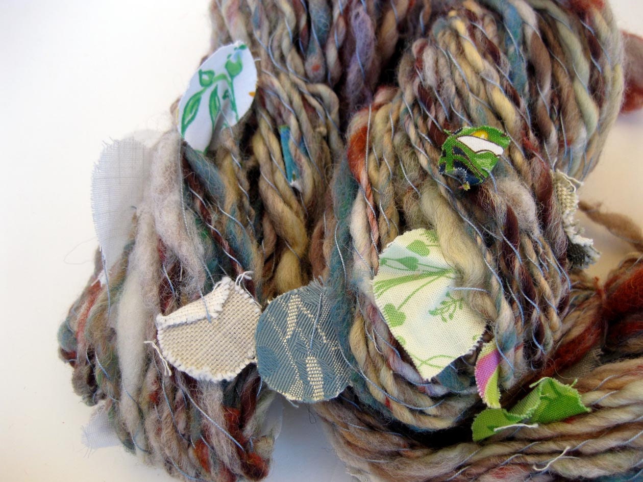 SALE 20% OFF, handspun art yarn, Spot On