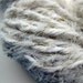 Upcycled handmade yarn, Popcorn Snow