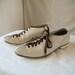 Vintage mens bowling shoes size 11 light creamy beige and brown