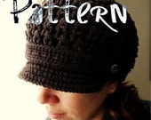 PDF Crochet Pattern - Breezy Brimmed Beanie - beanie hat cap crochet diy brim