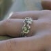 Silver Organic ring Sterling Silver ring silver ring with flowers ooak ring eco stylish silver ring womens ring