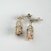 Bridal Wedding Earrings, Wedding Pearl Earrings,Rose Gold Earrings, Gold & Pearl Wedding Earrings, Pierced ears, 14k rose gold "Laterns"
