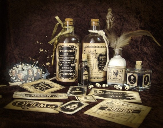 Highly Poisonous Apothecary Stickers Part 1 of 3